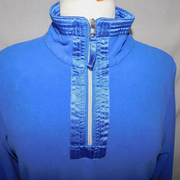 LUHTA Finland Womens M /10 Pullover 1/4 Zip Fleece embroidered Bird Flower *READ - Picture 2 of 13